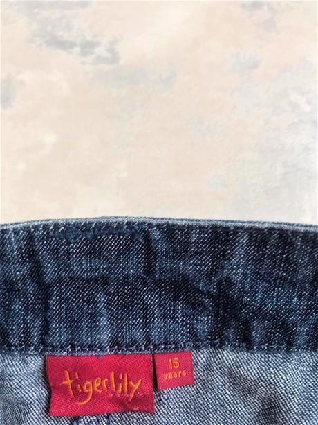 Riflová hippies sukňa, m