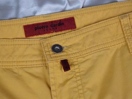 Luxusné žlté pánske nohavice, pierre cardin,xxl