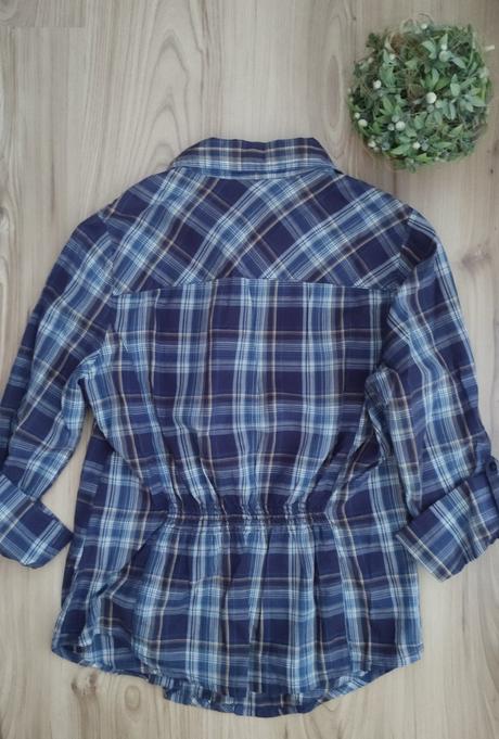 Fialova kockovana bluzka, velkost 34, c&a,34