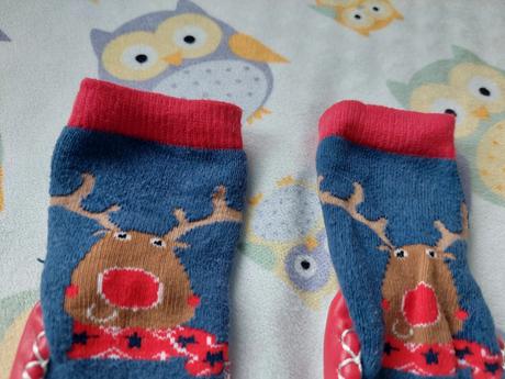 Vianočné protišmykové ponožky/papučky veľ.24-26, 24