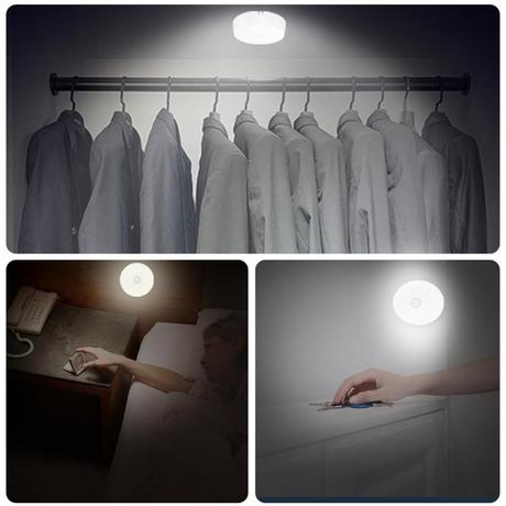 Nočné svetlo s 8 led svetlami a čidlom pohybu,