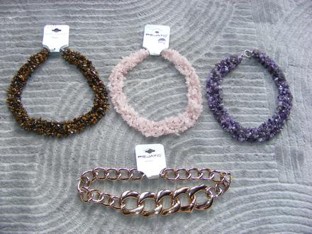 Kamienkové náhrdelníky - ametyst, ruženín,