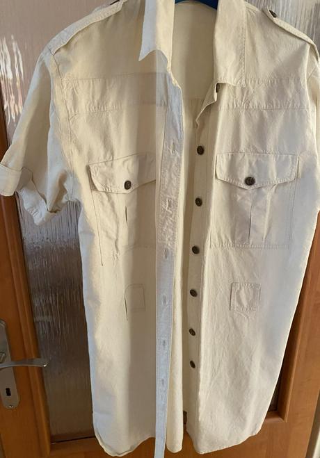 Ľanové košeľové šaty v. s/m, s