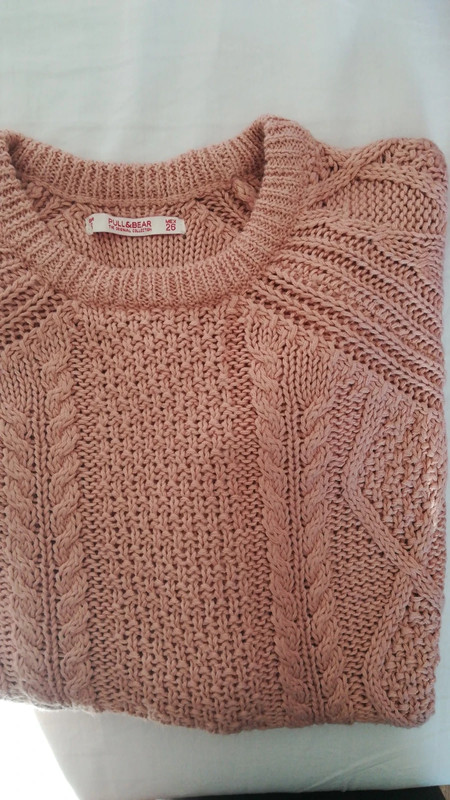 Ružový sveter, pull&bear,s