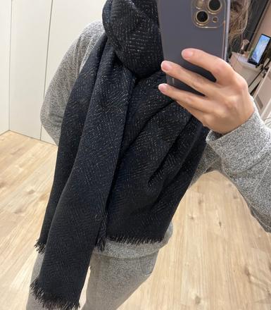 Šál modrý camaieu, top stav, camaieu