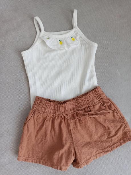 Ľanové šortky, h&m,92