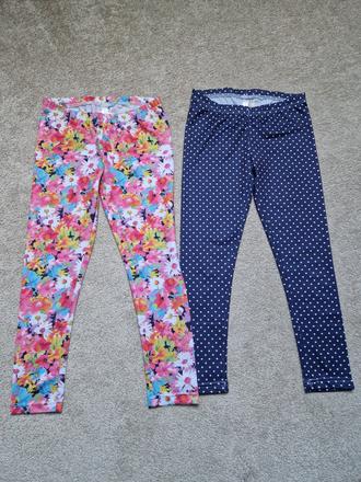 Kvetovane a modre  leginy 116/122, lewro,122