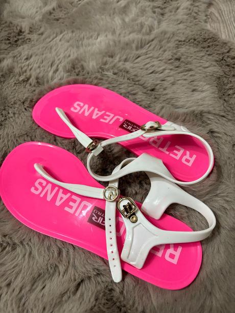 Sandále/žabky retro jeans, 38