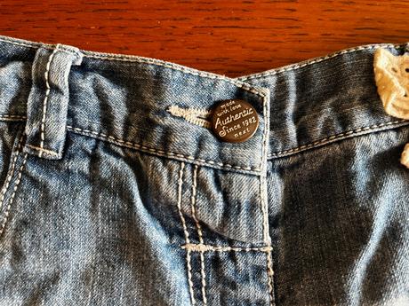 Riflové kraťasky next s čipkovou ozdobou, next,116