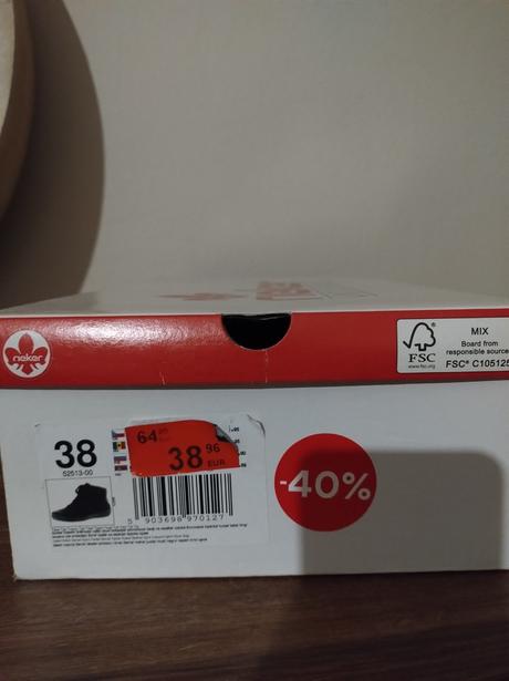 Kožené topánky, rieker,38