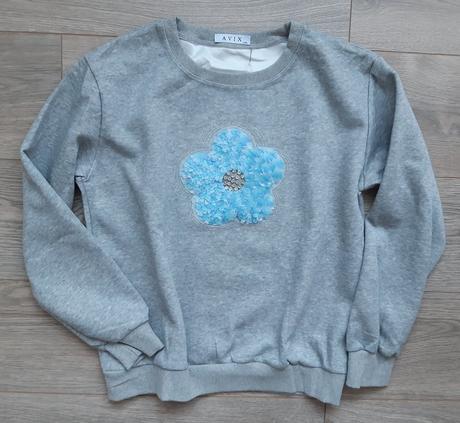 Seda mikina s kvetom, m