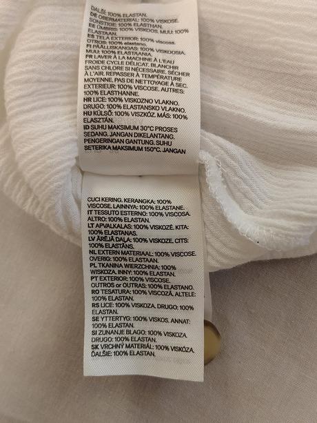 Dámsky biely crop top, h&m, l/xl, h&m,xl