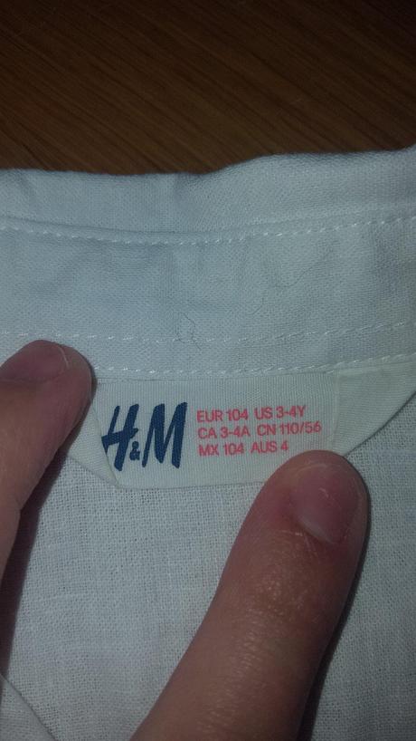 Ľanová košeľa, 3-4 roky, h&m,104