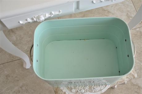 Vintage chlebník mentol farba, 