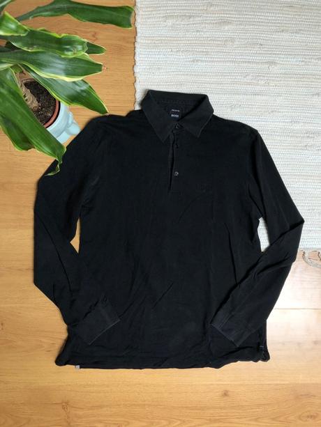 Čierne tričko s dlhým rukávom/ polokošeľa, hugo boss,m