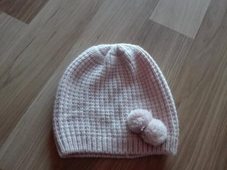 Bledoružová pletená čiapka, h&m,92