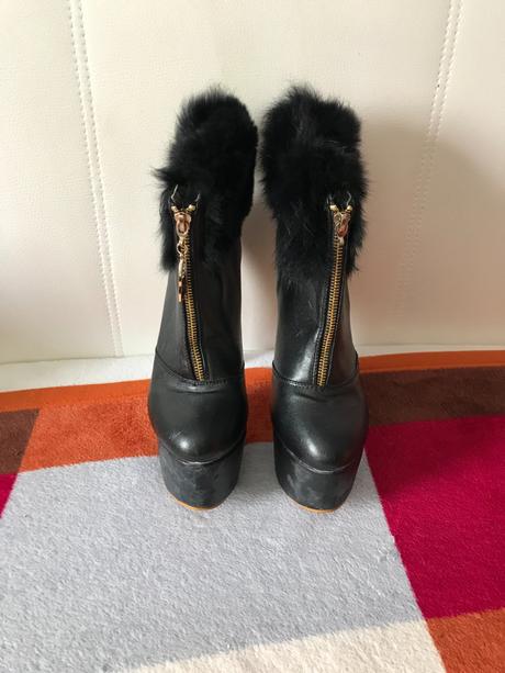 Topanky s kožušinou na platforme, zn.kvoll č. 38, 38