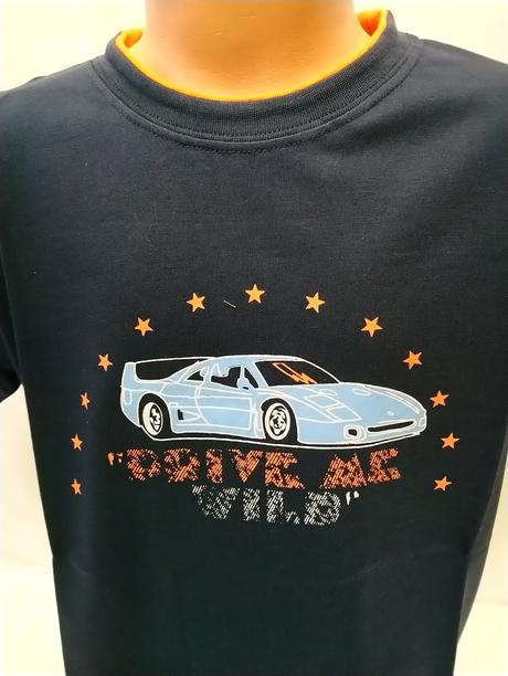 Čierne tričko auto, era fashion, 134 cm, 134