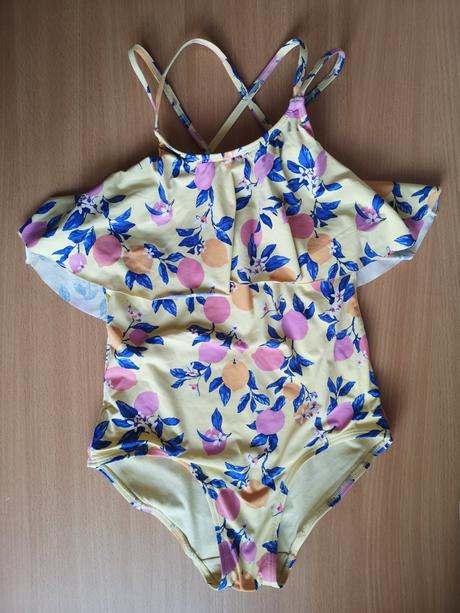 Svetložlté plavky s citrusmi v. 134/140, lindex,134