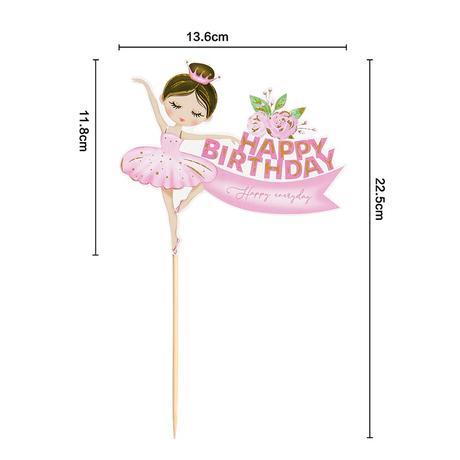 Tortový zápich baletka (7ks) - skladom, tz-196,