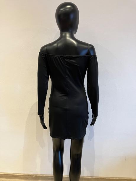 Dámske čierne elegantné šaty (m), m