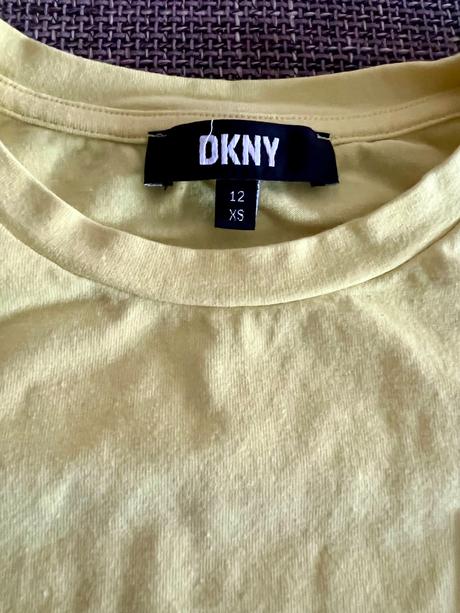 Žlté výrazne tričko crop, dkny, 9-10 rokov, dkny,140