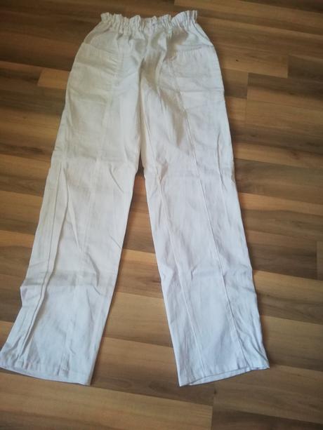 Biele pracovné nohavice, 38