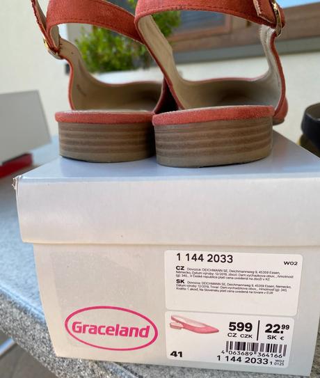 Damske poltopanky, sandale graceland, graceland,41