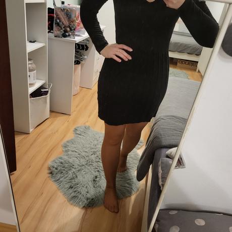 36/38 svetrikove saty s veckovym vystrihom, h&m,36