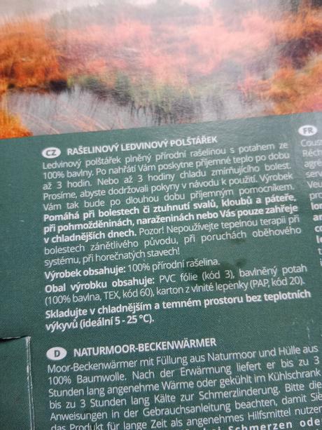 Ľadvinový rašelinový vankúšik, 