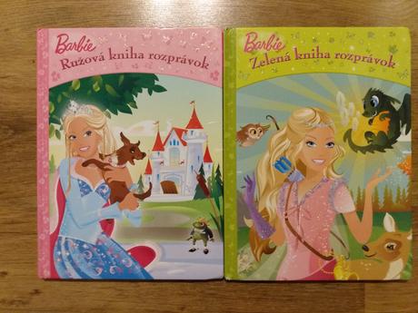 Barbie ružová kniha rozprávok, zelená kniha rozprá, 