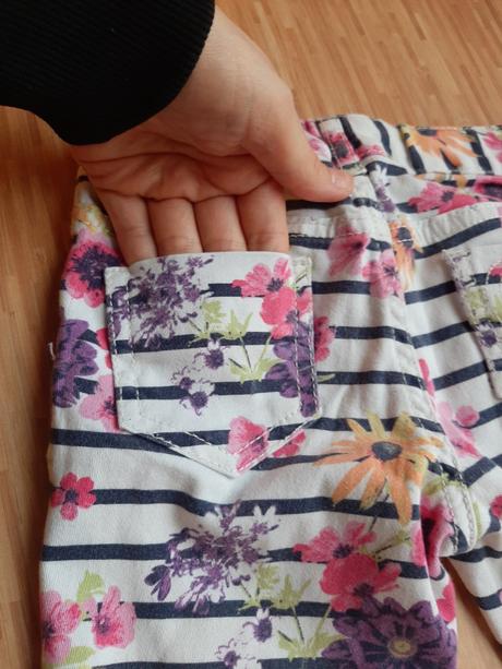 Kvietkovane rifle/nohavice, h&m,104