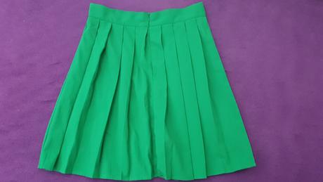 Zelena skladana sukna, s