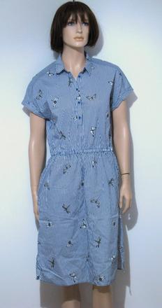 Prúžkované šaty s motýľmi, m