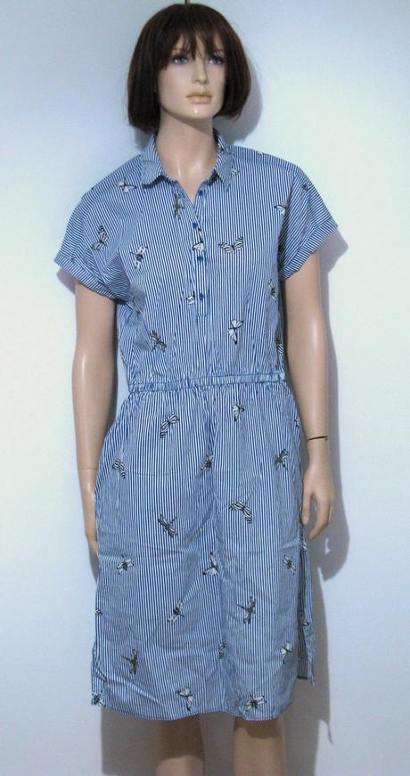 Prúžkované šaty s motýľmi, m