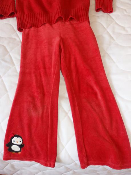 Velúrové tepláčiky+roláčik s tučniakom 3-5 rokov, gymboree,110