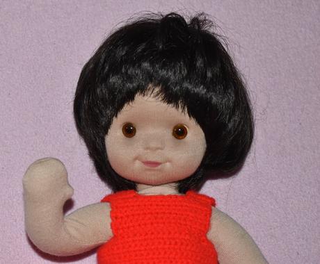 Vintage bábika stupsi, 