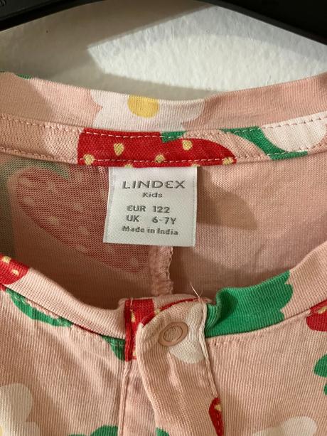 Dievčenský jahôdkový overal na spanie, lindex,122