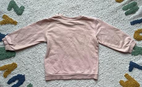 Bledoružová bavlnená mikina so zajacom h&m, 92, h&m,92