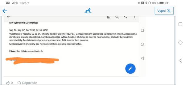 Sú moje výsledky z MRI chrbtice v poriadku?
