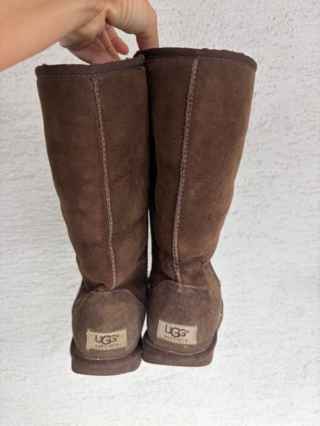 Ugg hnede kozene cizmy snehule 37 zateplene, ugg,37
