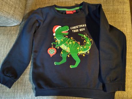 Vianočná mikina s dinosaurom, alive,128