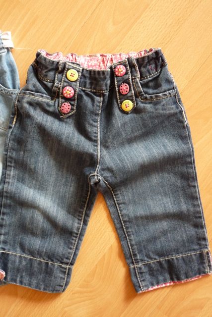 Riflové 3/4 nohavice uz len tmavomodre, next,98