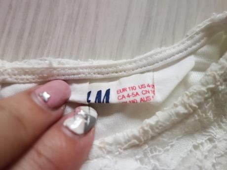 Čipkované šaty h&m, h&m,110