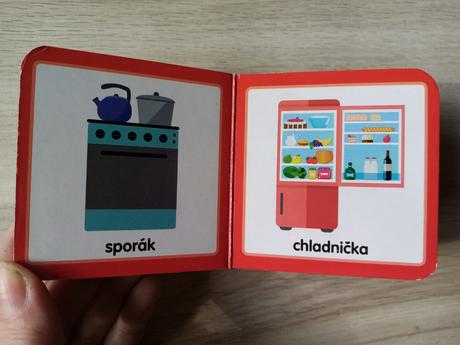 Leporelová šestica detských kníh-oblečenie,nápoje.,