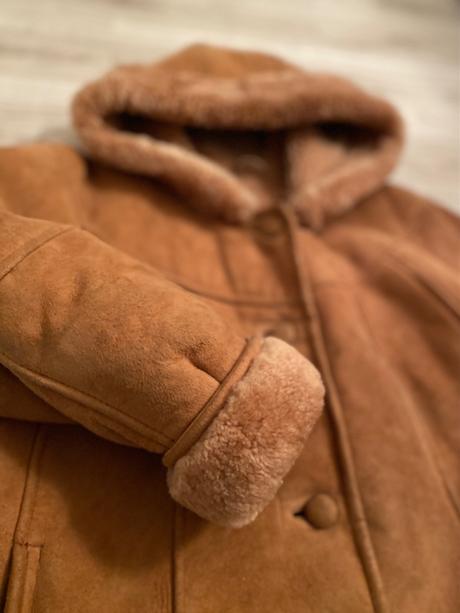 Vintage kožuch z pravej kože, 