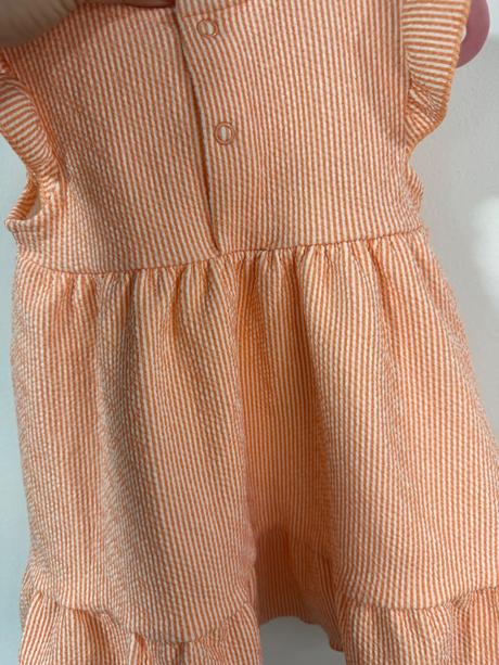 Krásne marhuľové šaty 9-12mes, nutmeg,80