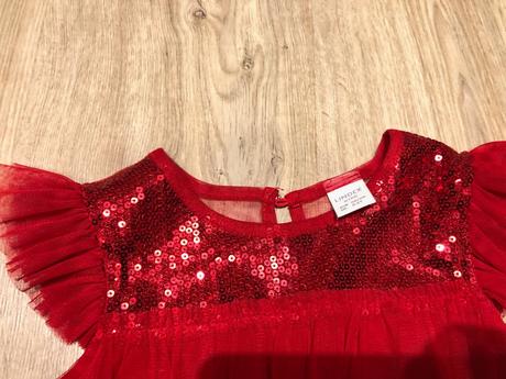 Lindex - sviatočné červené šaty 110 - 116, lindex,110