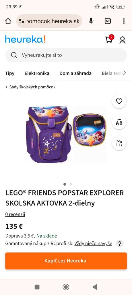 Lego friends školská taška,