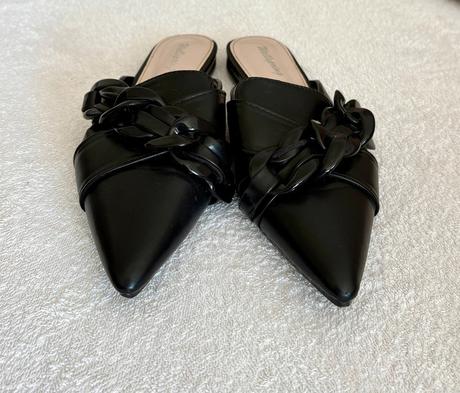 Čierne elegantné šľapky, 36